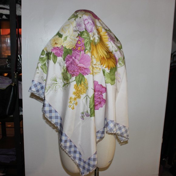 authentic Valentino floral scarf